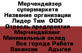 Мерчендайзер супермаркета › Название организации ­ Лидер Тим, ООО › Отрасль предприятия ­ Мерчендайзинг › Минимальный оклад ­ 25 000 - Все города Работа » Вакансии   . Адыгея респ.,Адыгейск г.